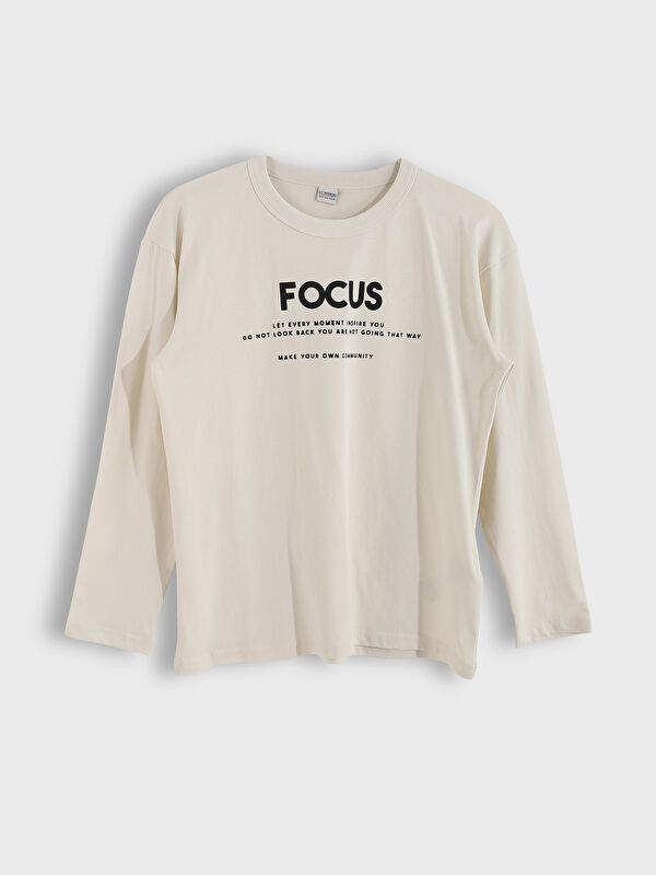 Moudda LC Waikiki - T-shirt en jersey manches longues Garçon Beige clair - Tunisie 1