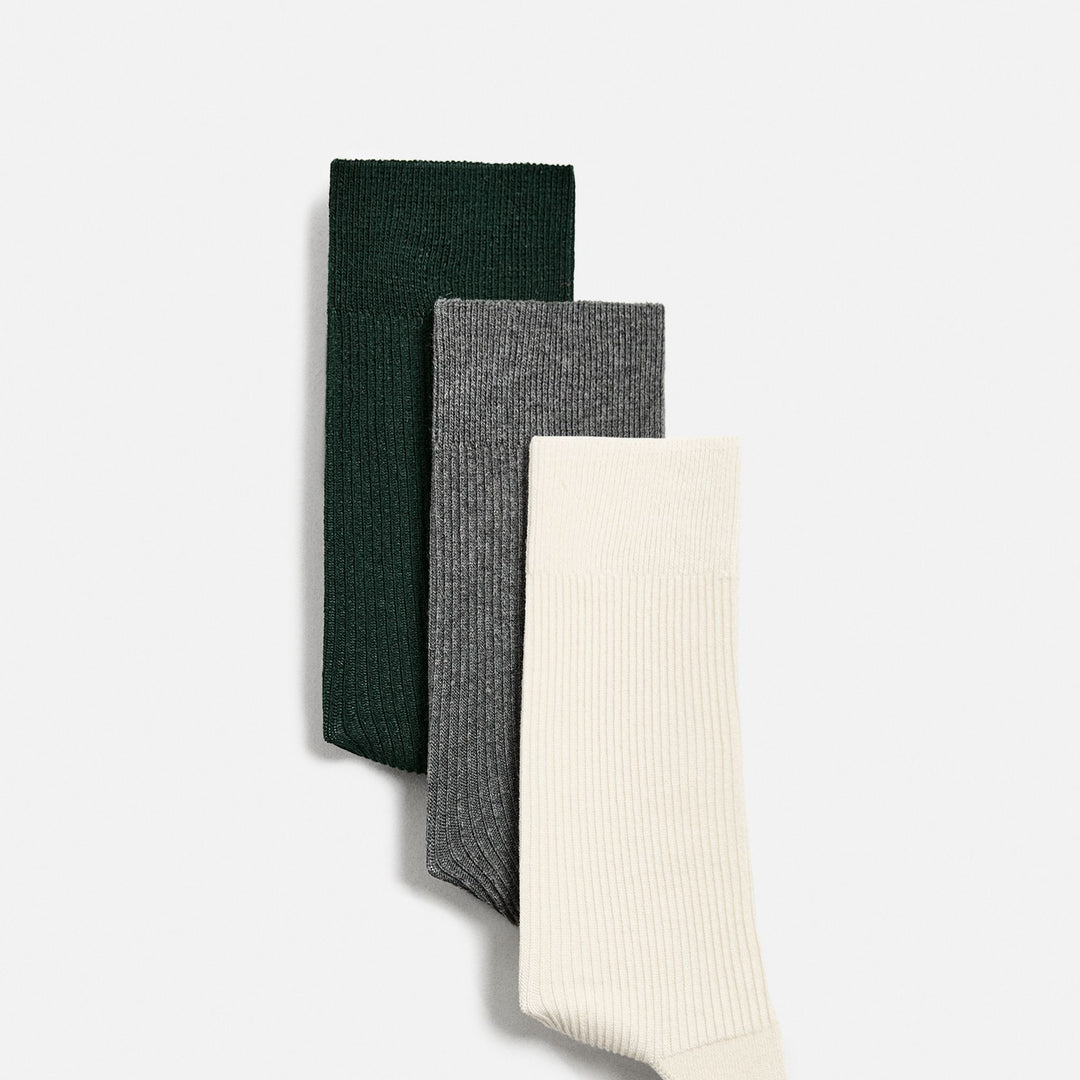 Moudda ZARA - Chaussettes Légères - Écru Pack 3 - Tunisie 1