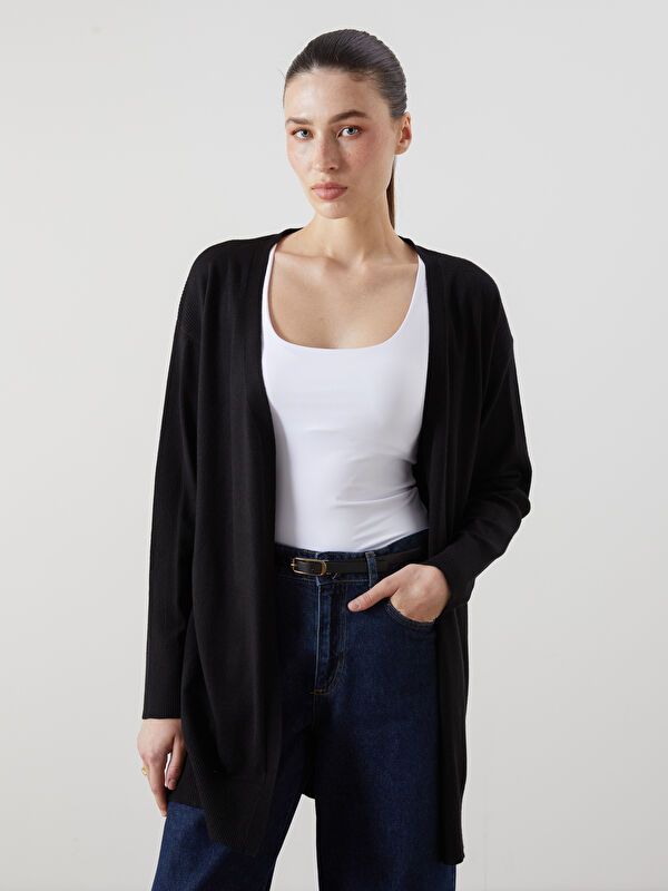 Moudda LC Waikiki - Cardigan fin en tricot Femme Noir - Tunisie 1