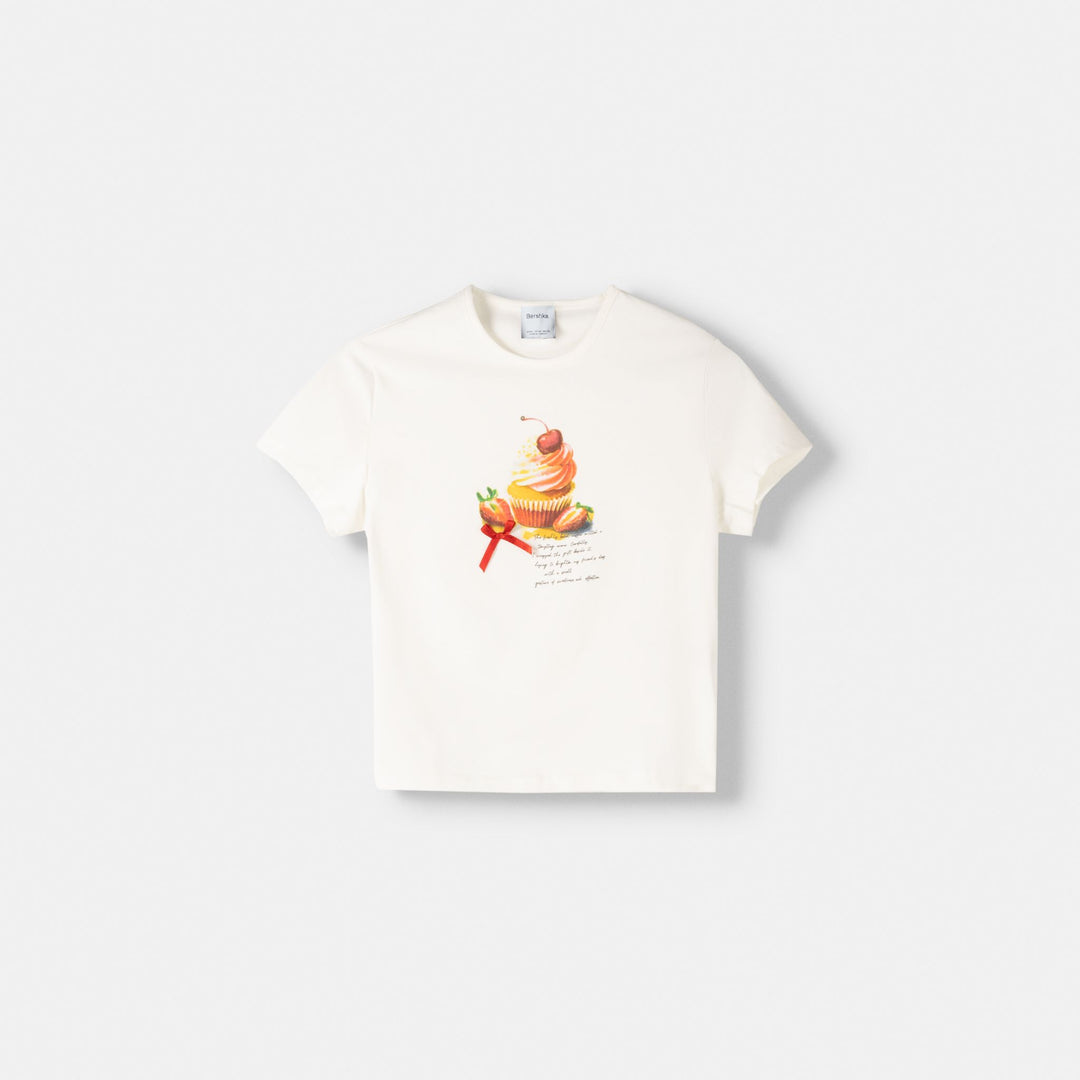 Moudda BERSHKA - T-shirt imprimé photo cerf et pastel - Tunisie 1