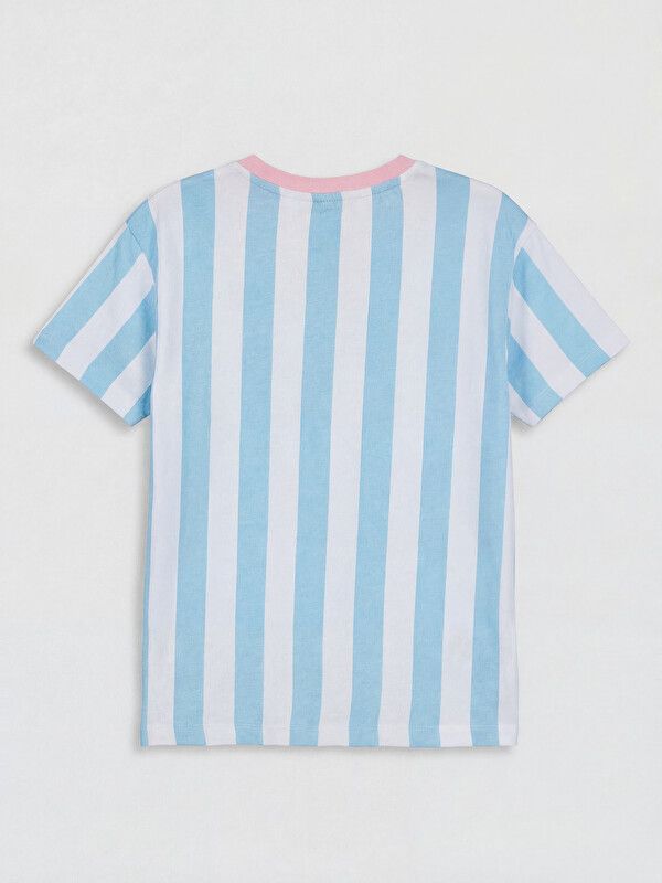 Moudda LC Waikiki - Body manches courtes en jersey - Sous licence pour Fille couleur Bleu rayé - Tunisie 2