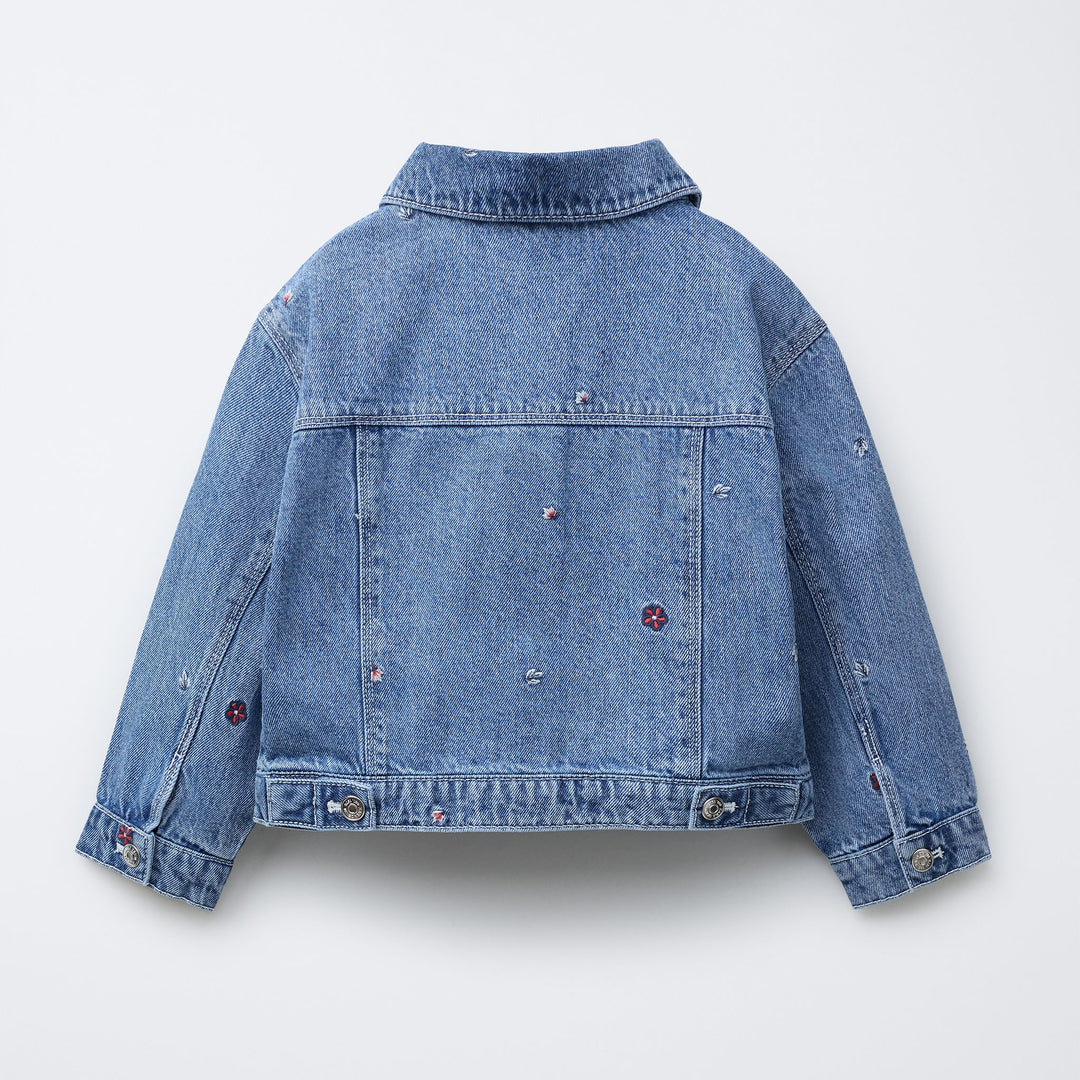 Moudda ZARA - Veste Denim Enfant - Broderies Rouges - Tunisie 2