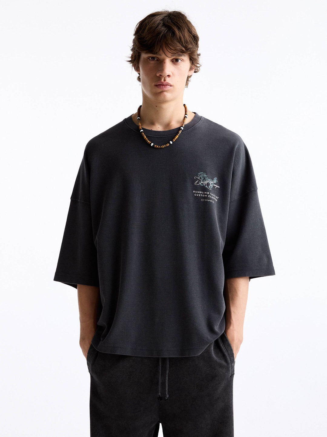 Moudda PULL & BEAR - T-Shirt Usé Waffle Customs Classics Cheval - Tunisie 6