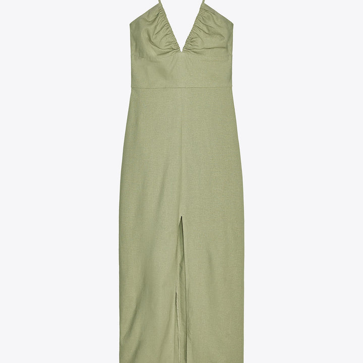 Moudda ZARA - Robe Midi Lin Stretch - Corset & Fente Devant - Tunisie 1