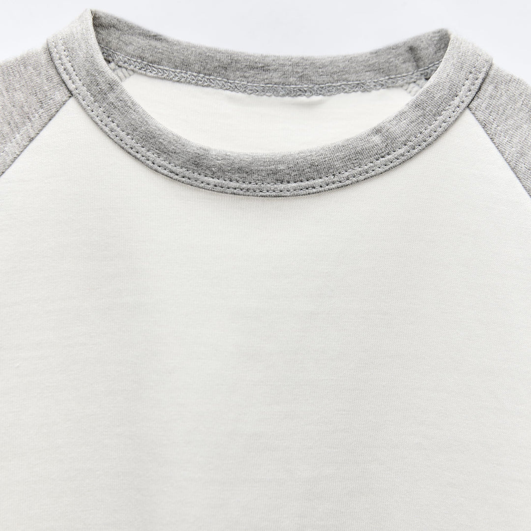 Moudda ZARA - Gris Vigo – t-shirt uni raglan sport - Tunisie 3