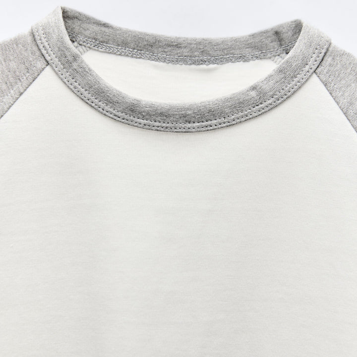 Moudda ZARA - Gris Vigo – t-shirt uni raglan sport - Tunisie 3