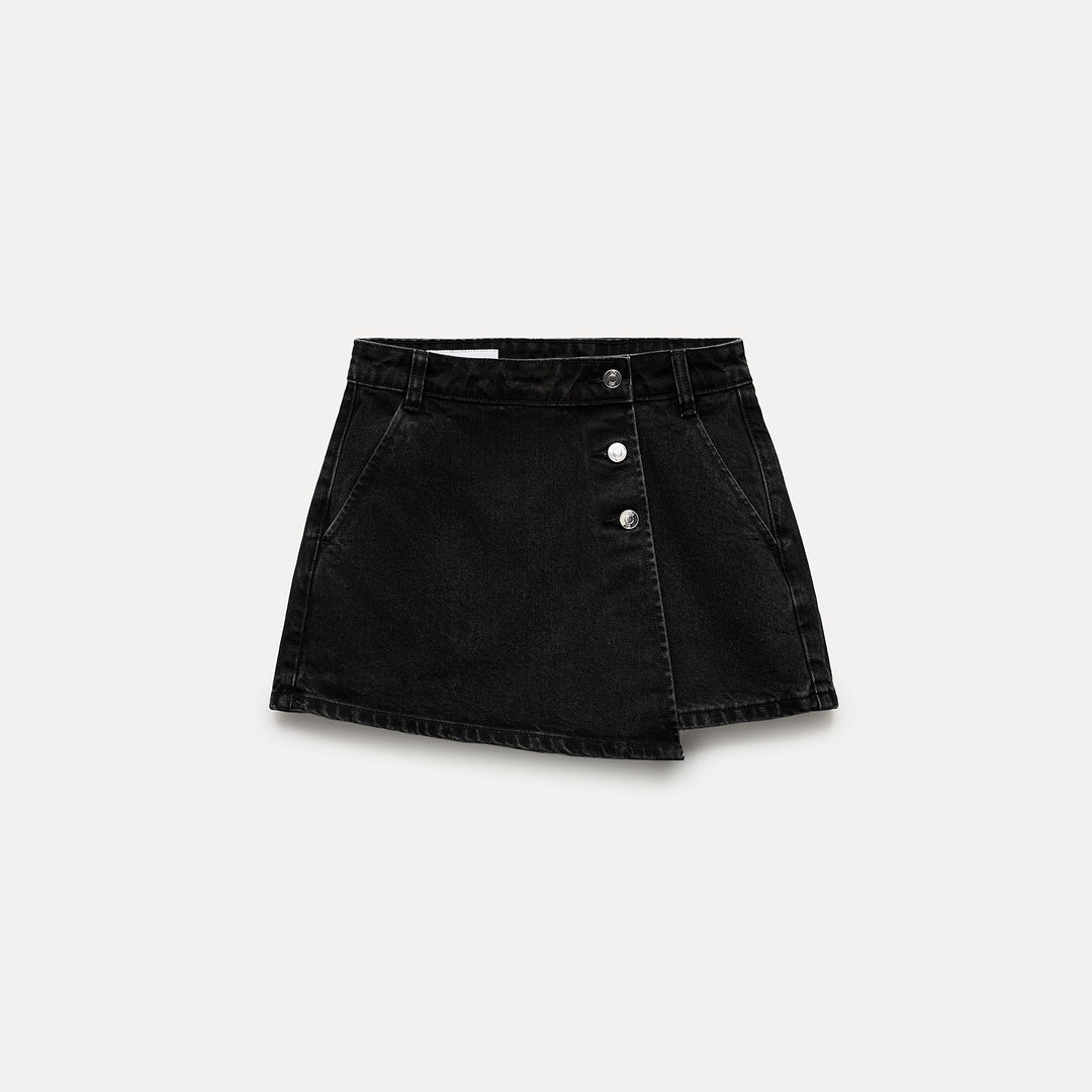 Moudda ZARA - Short-jupe en jean triple bouton - Tunisie 1