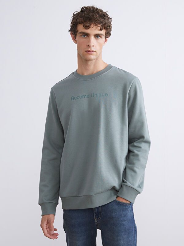 Moudda LC Waikiki - Sweat-shirt basique en jersey imprimé pour Hommes - Tunisie 1