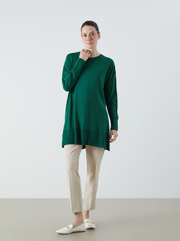 Moudda LC Waikiki - Tunique tricot Femme Vert foncé - Tunisie 2
