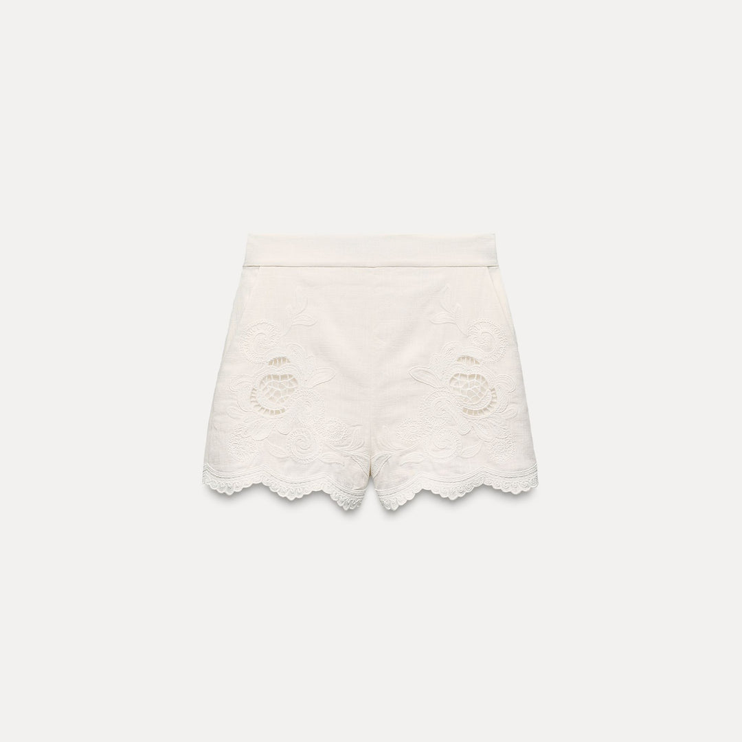 Moudda ZARA - Short Taille Haute Brodé - Tunisie 1