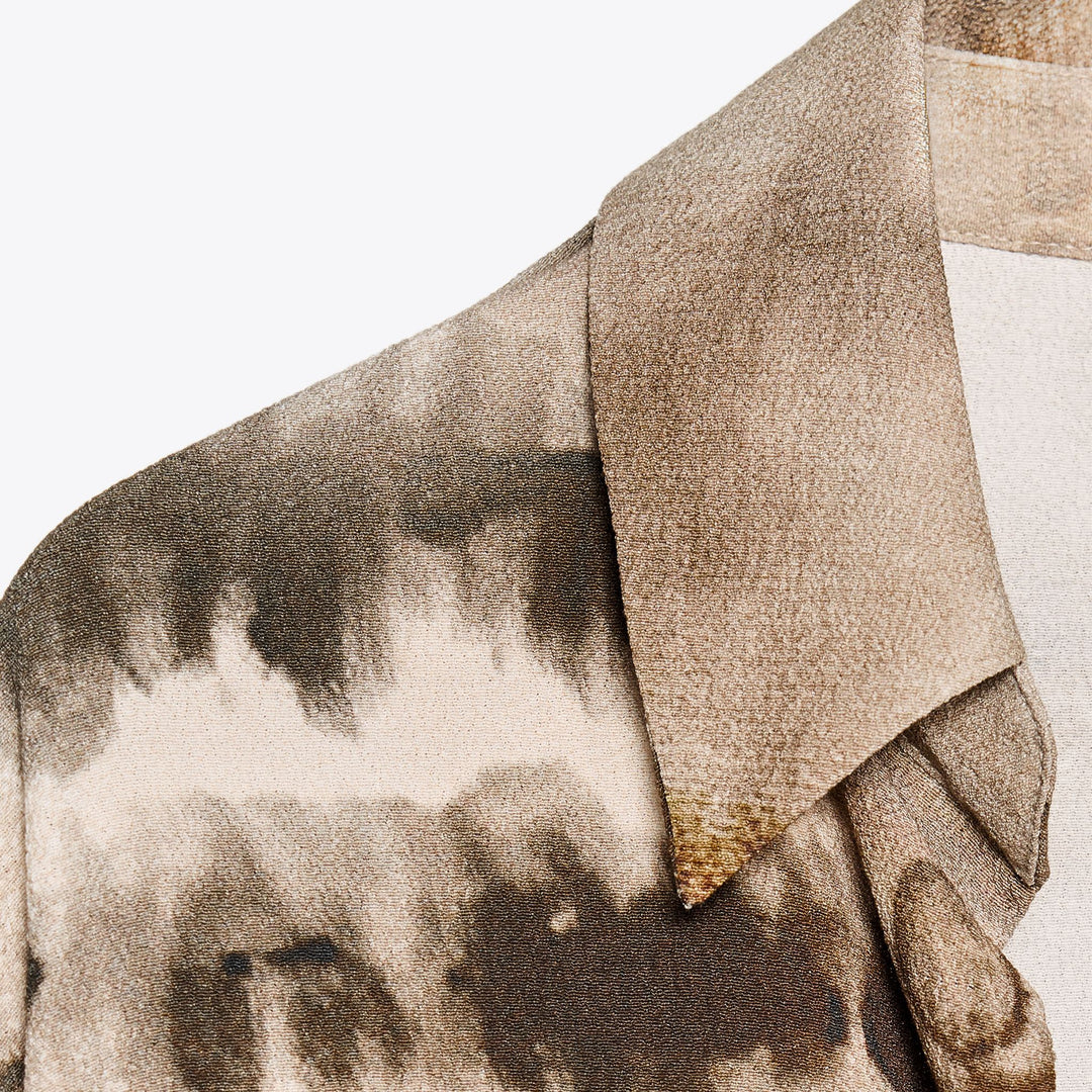 Moudda ZARA - Ensemble Chemise Crêpe - Tie Dye Marron - Tunisie 3