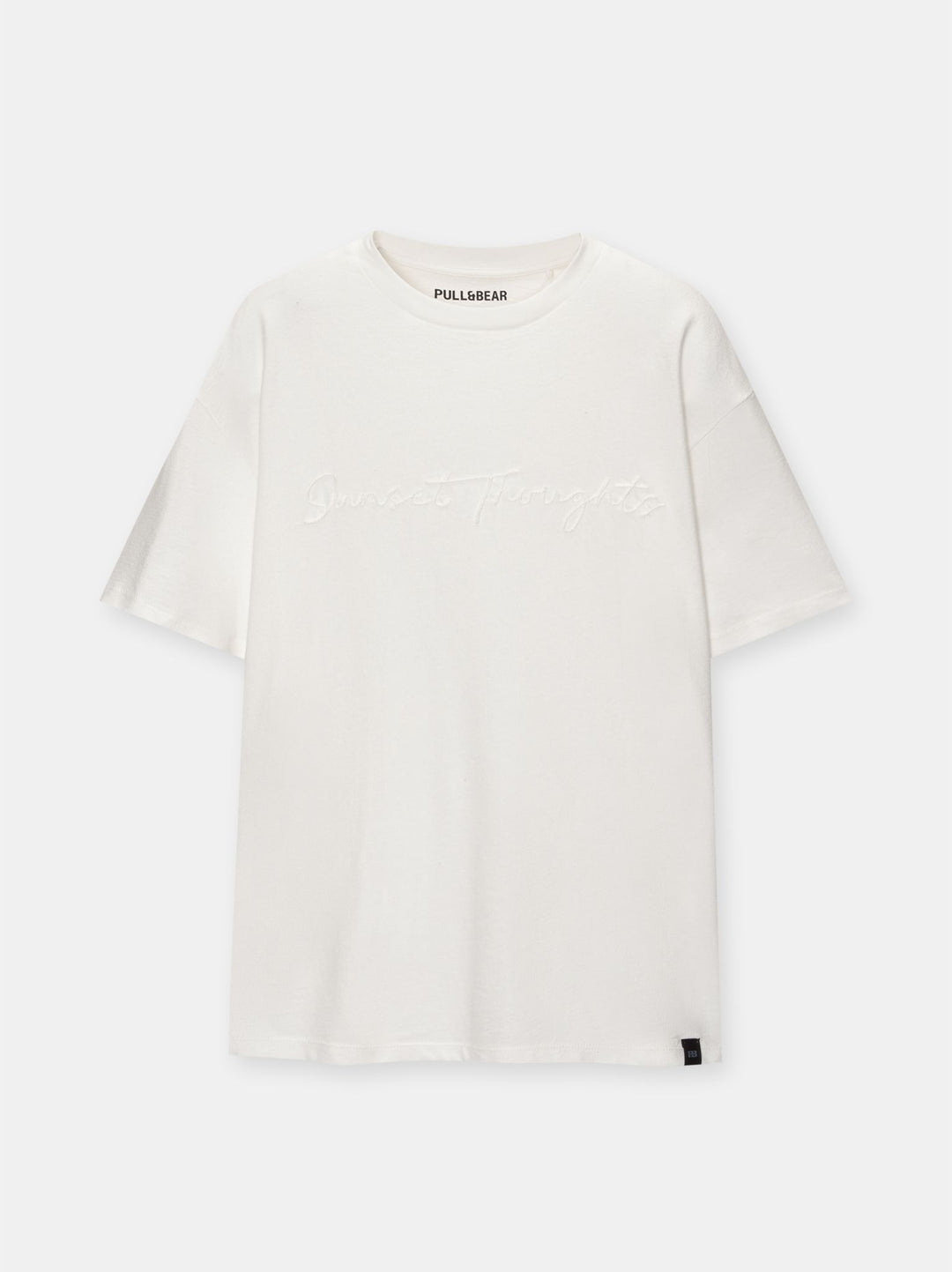 Moudda PULL & BEAR - T-Shirt Demi-Manches Corde Brodée Frase Poitrine - Tunisie 1