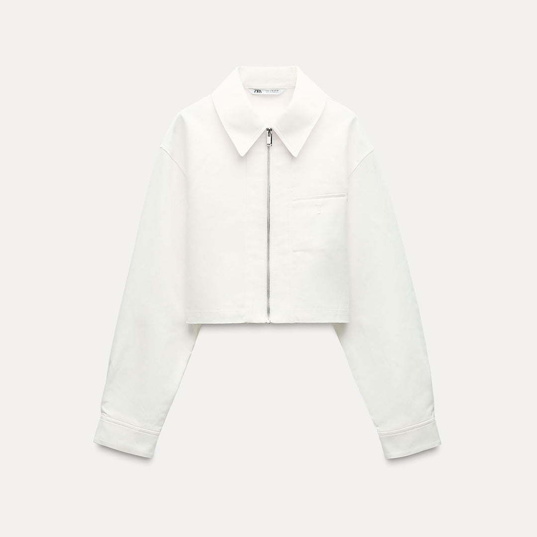 Moudda ZARA - Veste courte col chemise liseré poche - Tunisie 1