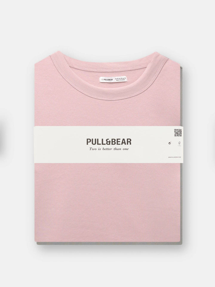 Moudda PULL & BEAR - Pack T-Shirts Basiques - Côtes & Col Rond - Tunisie 4