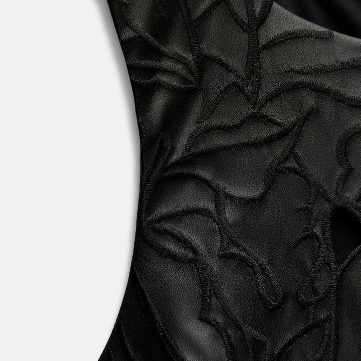 Moudda ZARA - Robe en similicuir gaufrée fleur ligne A - Tunisie 3