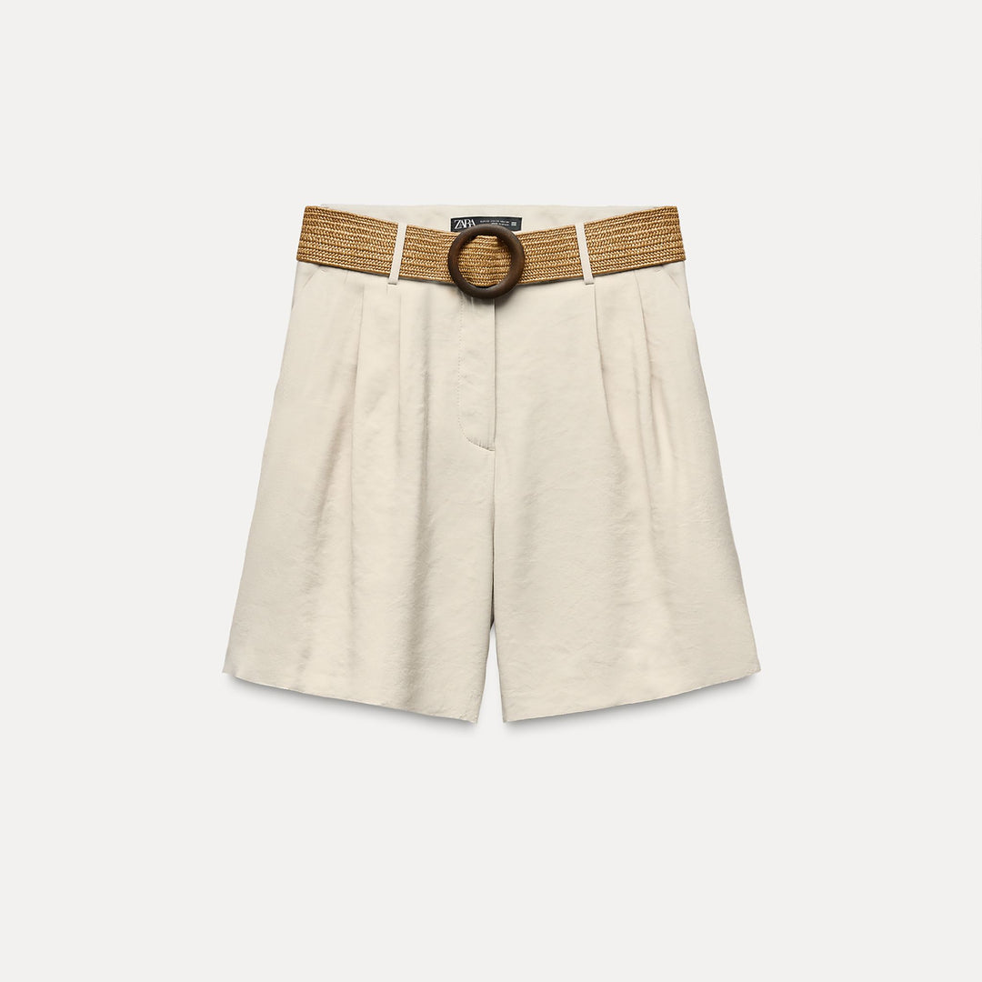 Moudda ZARA - Ceinture large boucle ronde imitation bois - Tunisie 2