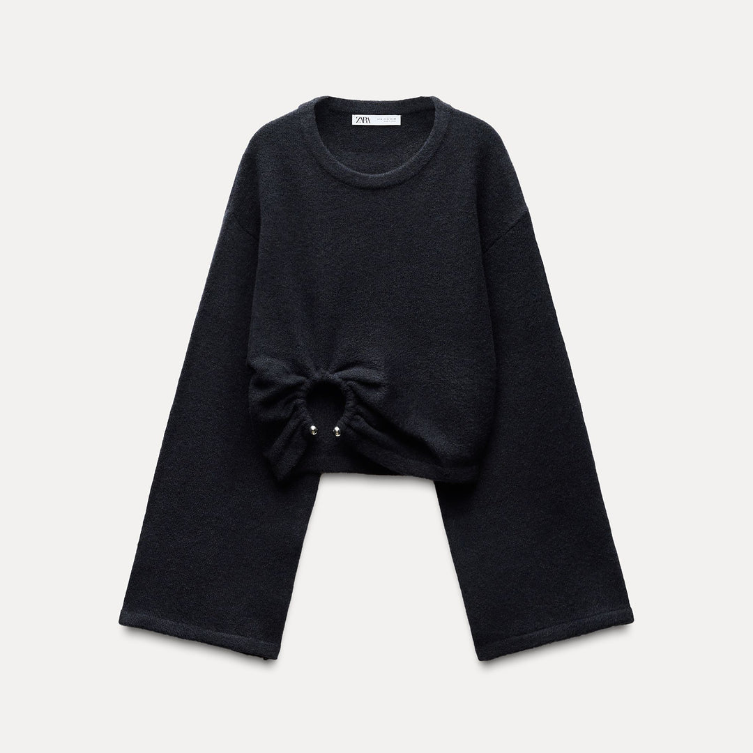 Moudda ZARA - Pull manches bouffantes, détail métallique bas - Tunisie 2