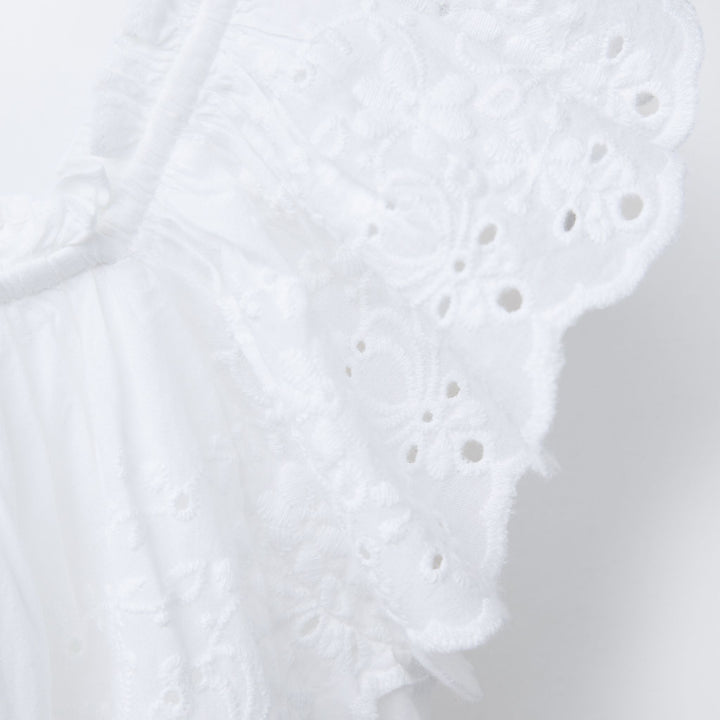Moudda ZARA - Robe Enfant Blanche Schiffli - Collection Avril - Tunisie 3