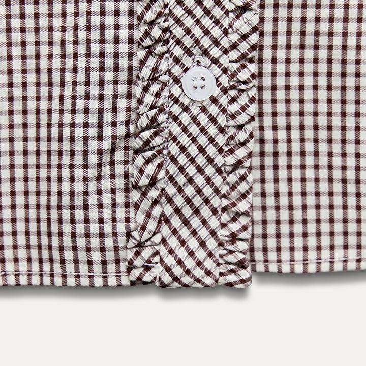 Moudda ZARA - Chemise popeline col rond imprimée Vichy - Tunisie 4