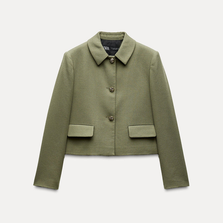 Moudda ZARA - Blazer en Piqué Col Chemise - Tunisie 1
