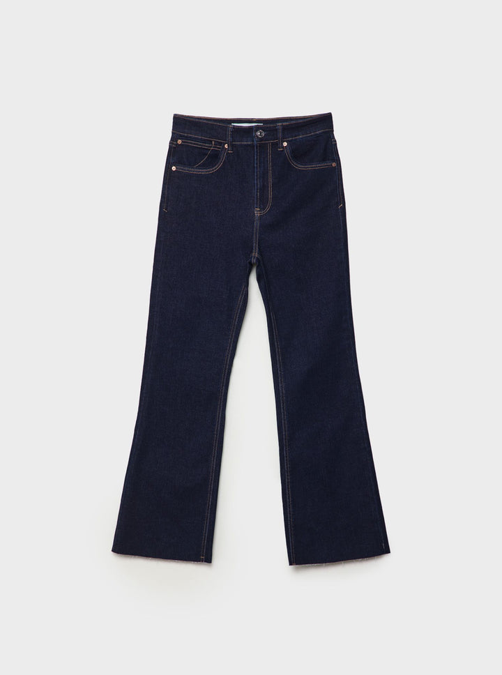 Moudda STRADIVARIUS - Jean Crop Flare en Denim - Tunisie 1