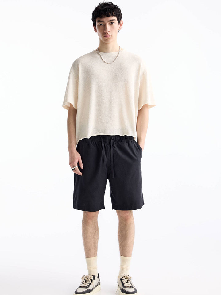 Moudda PULL & BEAR - Bermuda Jogger Lin Basique - Tunisie 5