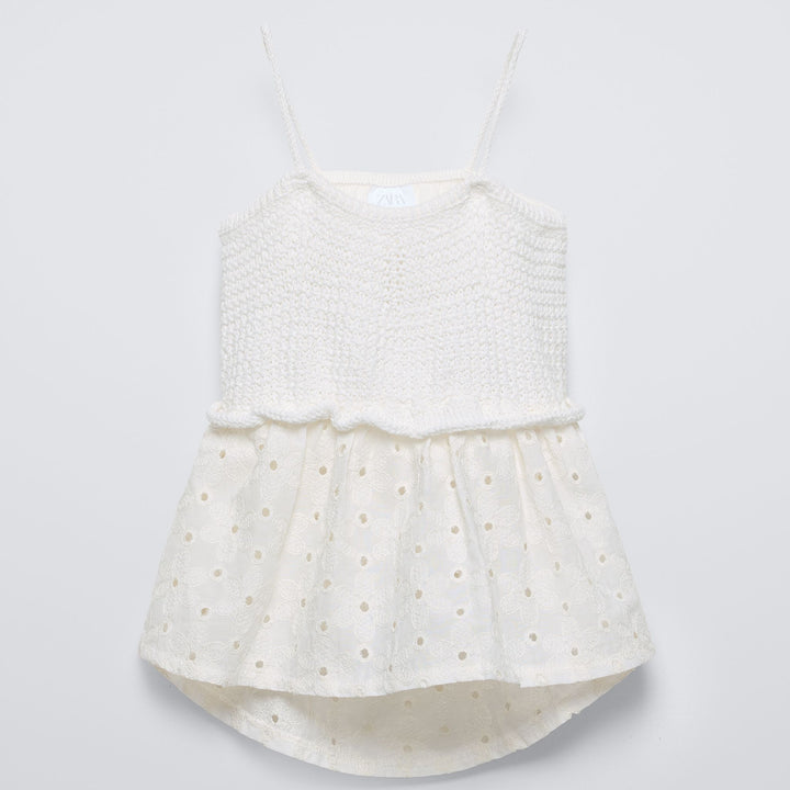 Moudda ZARA - T-shirt combiné crochet et broderie - Tunisie 2