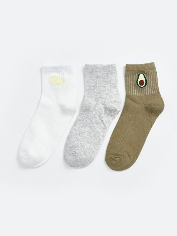 Moudda LC Waikiki - Chaussettes courtes Femme Mélange gris clair - Tunisie 1