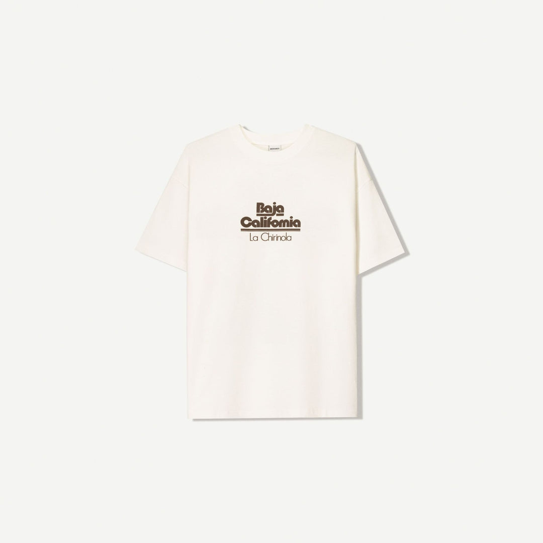 Moudda BERSHKA - T-Shirt Oversize - Col Rond & Imprimé Ange/Chaise/Ours - Tunisie 1
