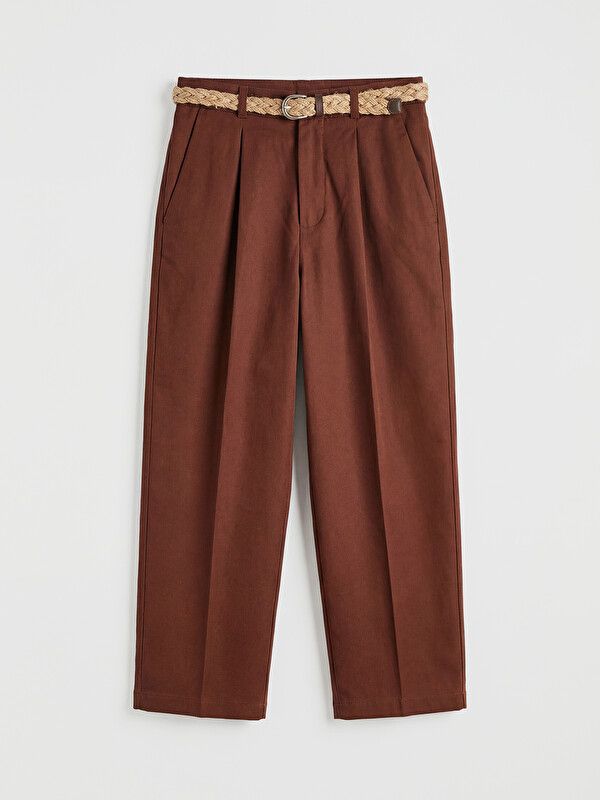 Moudda LC Waikiki - Pantalon fin en tissu pour Femme couleur Marron chocolat - Tunisie 1