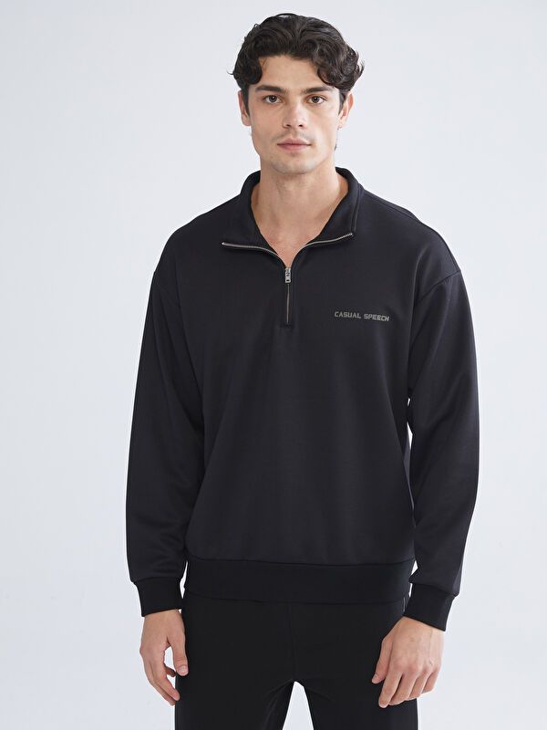 Moudda LC Waikiki - Sweatshirt en jersey couleur Noir pour hommes - Tunisie 1