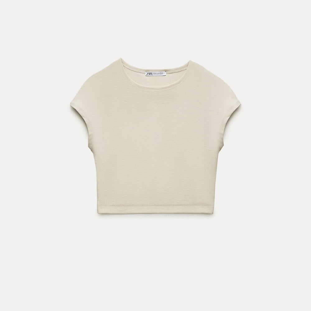 Moudda ZARA - T-shirt Coton et Modal Manches Japonaises - Tunisie 2