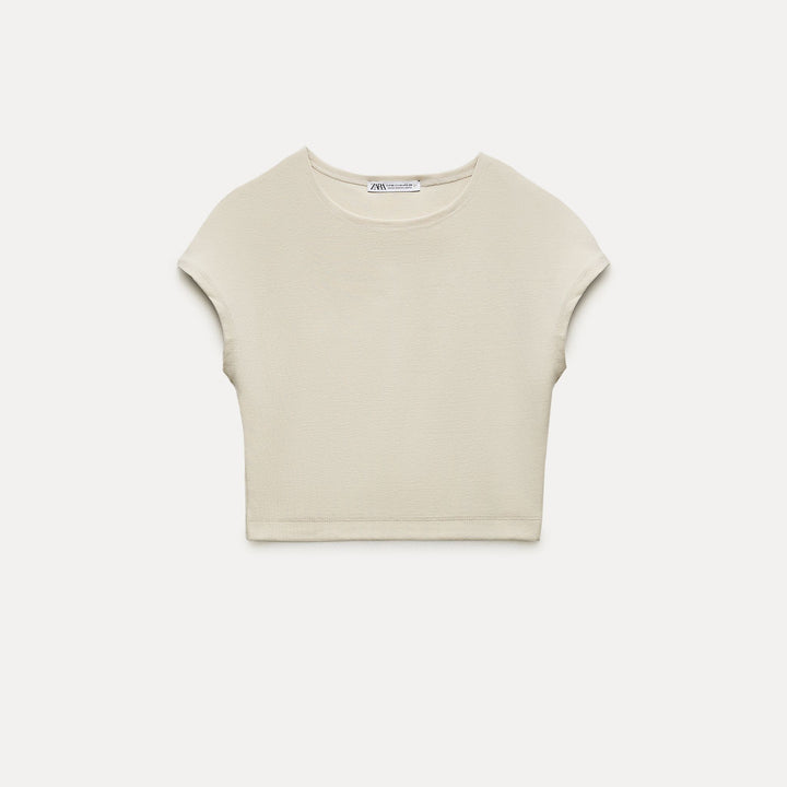 Moudda ZARA - T-shirt Coton et Modal Manches Japonaises - Tunisie 2