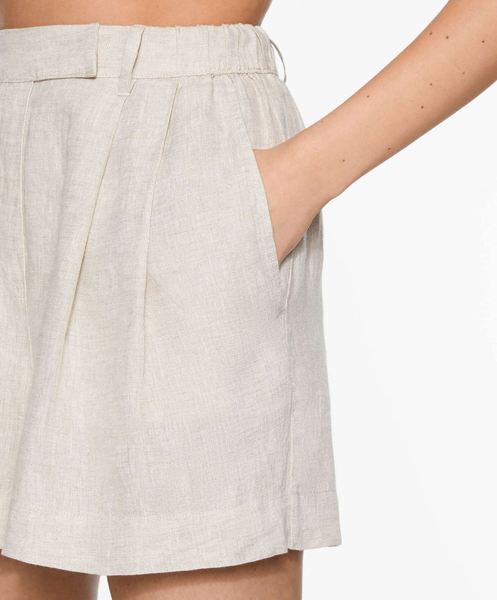 Moudda Oysho - Short 100% Lin Coupe Tailleur Taille Haute - Tunisie 3