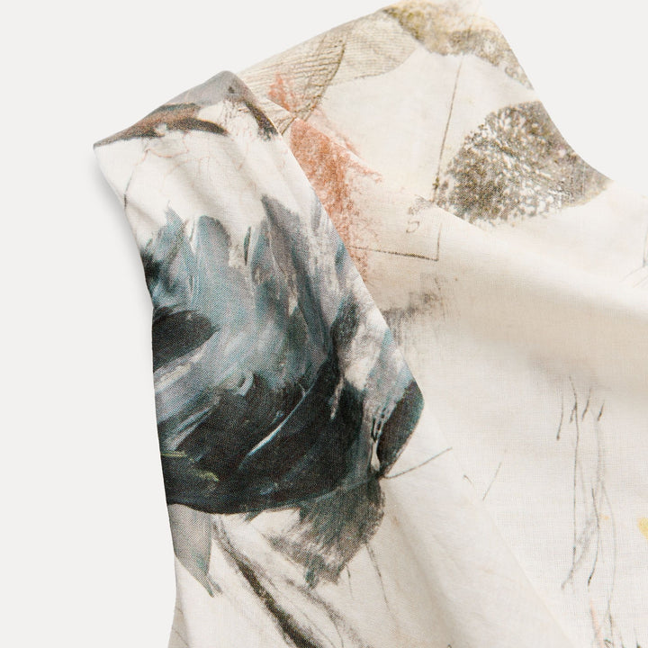 Moudda ZARA - Set ZW. top manches courtes détail drapé décolleté voile imprimé - Tunisie 3