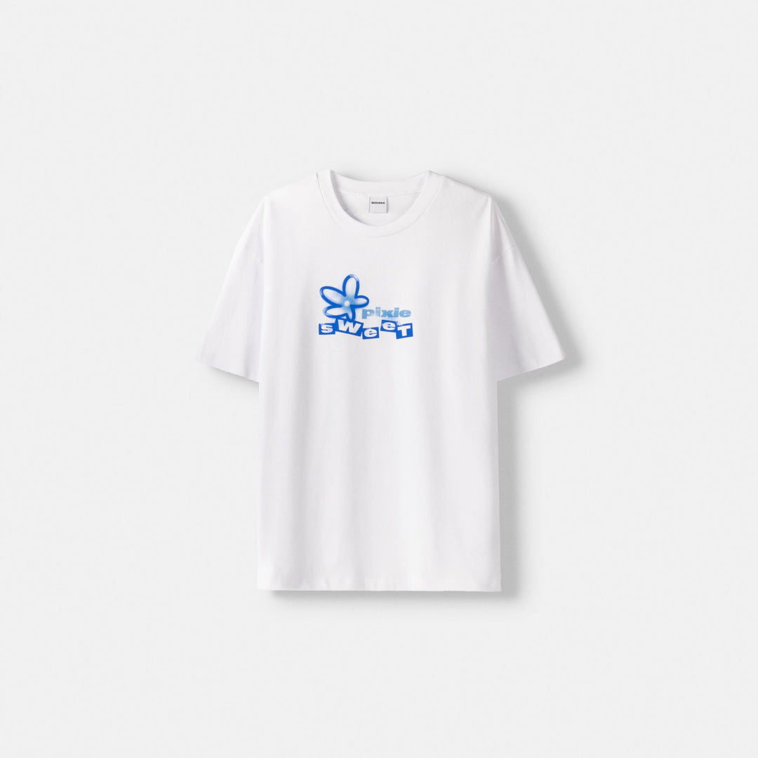 Moudda BERSHKA - T-shirt Boxy Imprimé Graffiti Airbrush - Tunisie 1