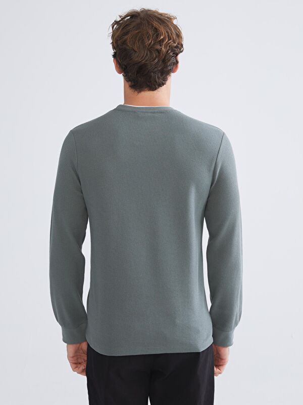Moudda LC Waikiki - Sweatshirt jersey basique Homme Gris foncé - Tunisie 4