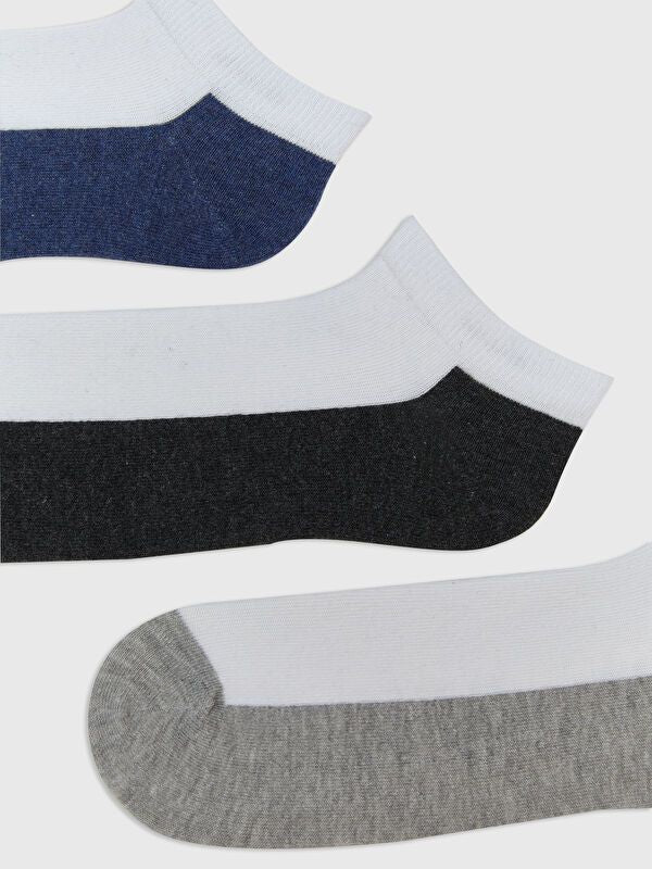 Moudda LC Waikiki - Chaussettes pour sneakers Homme Fil mélangé teint - Tunisie 2