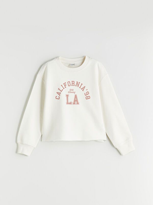 Moudda LC Waikiki - Sweatshirt en jersey Fille Ecru - Tunisie 1