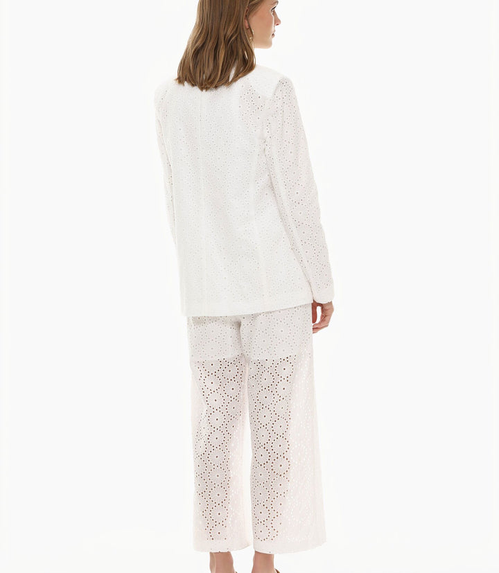 Moudda Lefties - Pantalon Culotte Schiffli - Collection Blanche - Tunisie 3