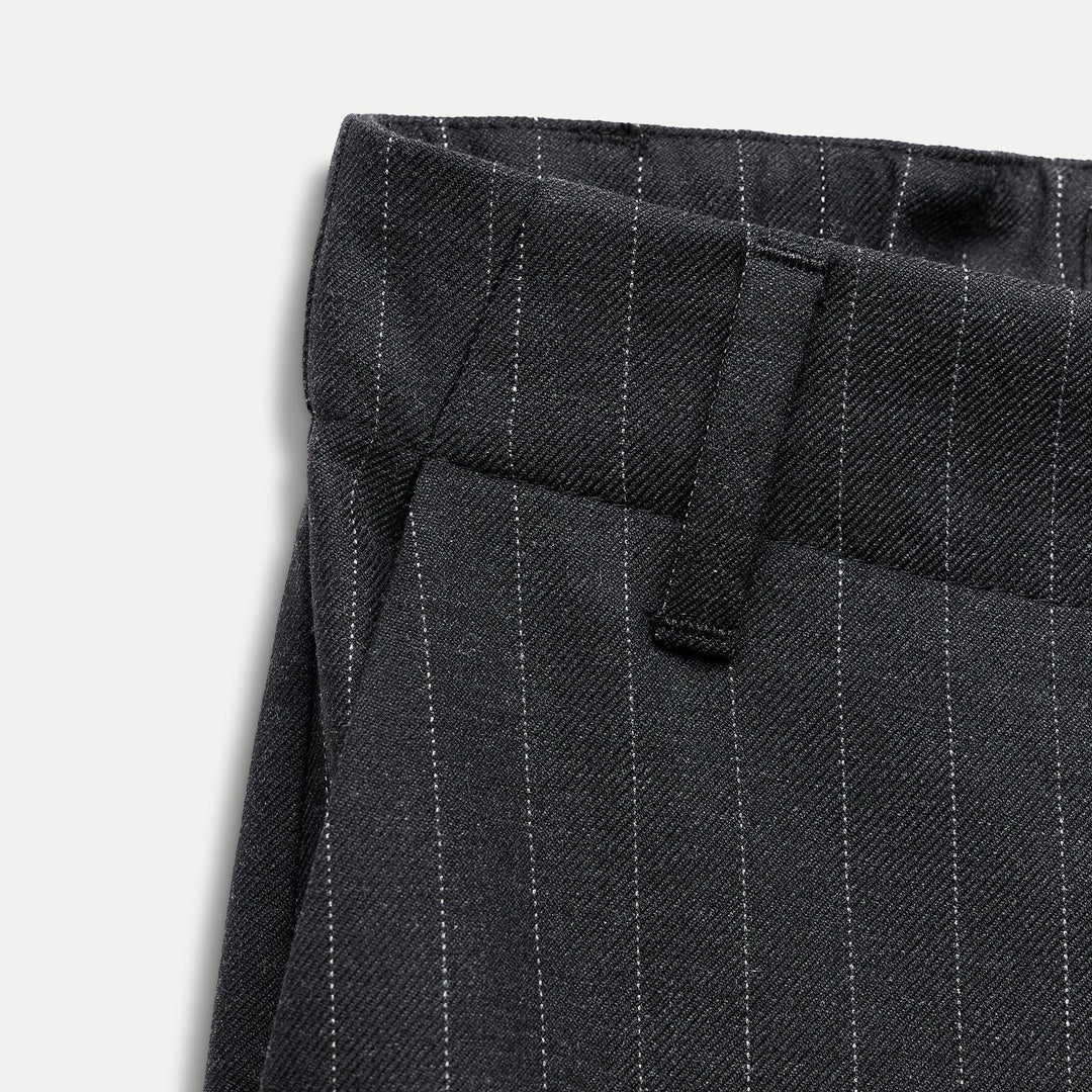 Moudda ZARA - Pantalon tonneau bouton ourlet rayé diplomate - Tunisie 3