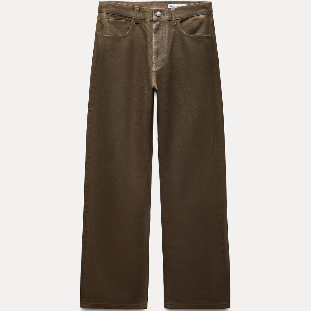 Moudda ZARA - Pantalon ciré marron - Tunisie 2