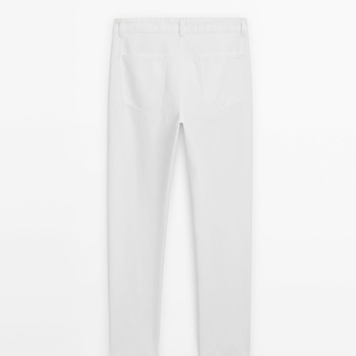 Moudda Massimo Dutti - Pantalon jean cassé coton/lin court coupe - Tunisie 5