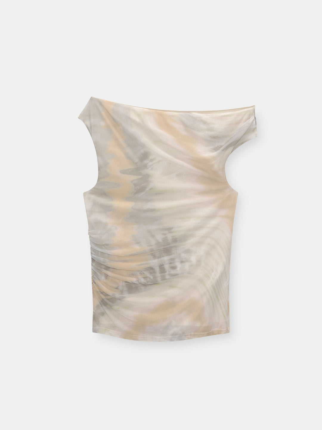 Moudda PULL & BEAR - Body Top Asymétrique Tulle Imprimé - Tunisie 3