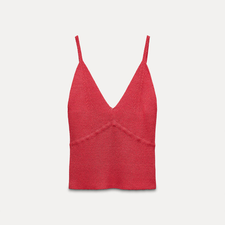 Moudda ZARA - Top fines bretelles encolure en V avec lin - Tunisie 2