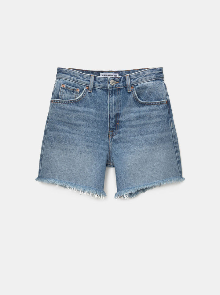 Moudda PULL & BEAR - Bermuda Denim Taille Haute Longue - Tunisie 2