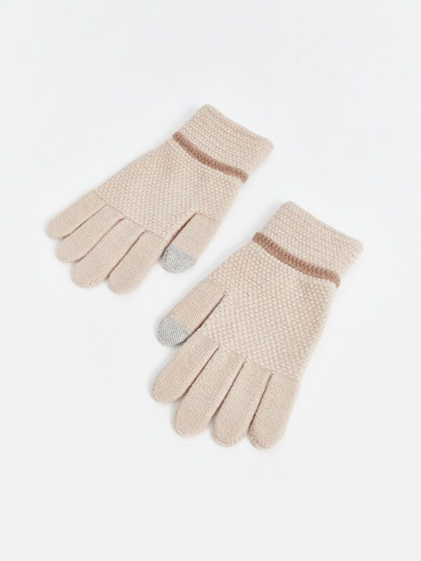 Moudda LC Waikiki - Gants tricot Femme Ecru - Tunisie 1