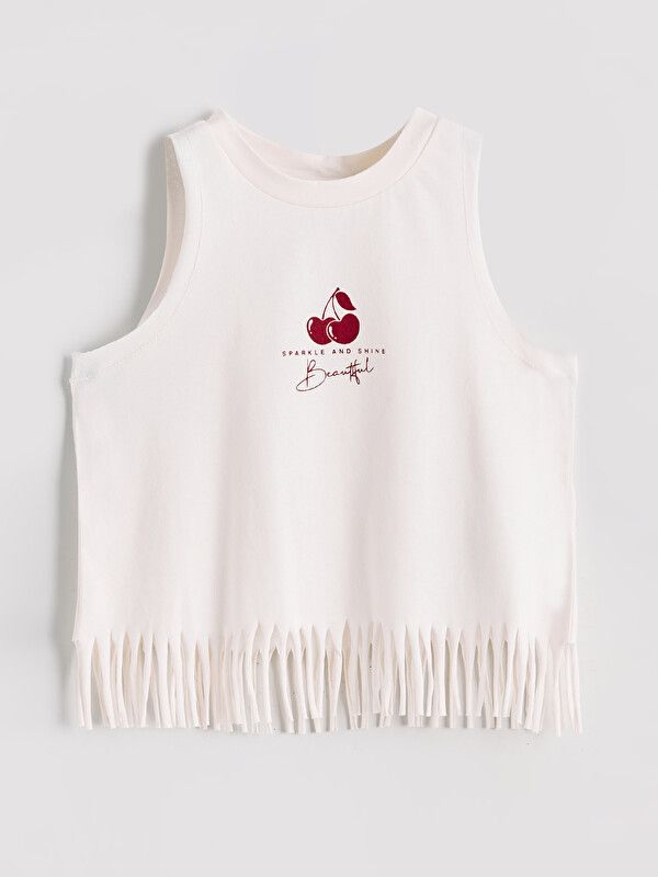 Moudda LC Waikiki - Sans manches en jersey pour Fille couleur Crème - Tunisie 1