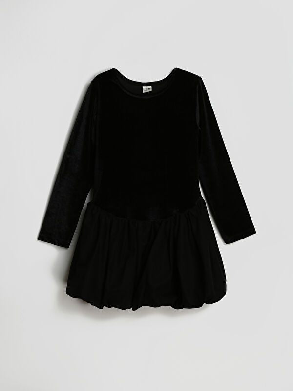 Moudda LC Waikiki - Robe en jersey manches longues Fille Noir - Tunisie 1