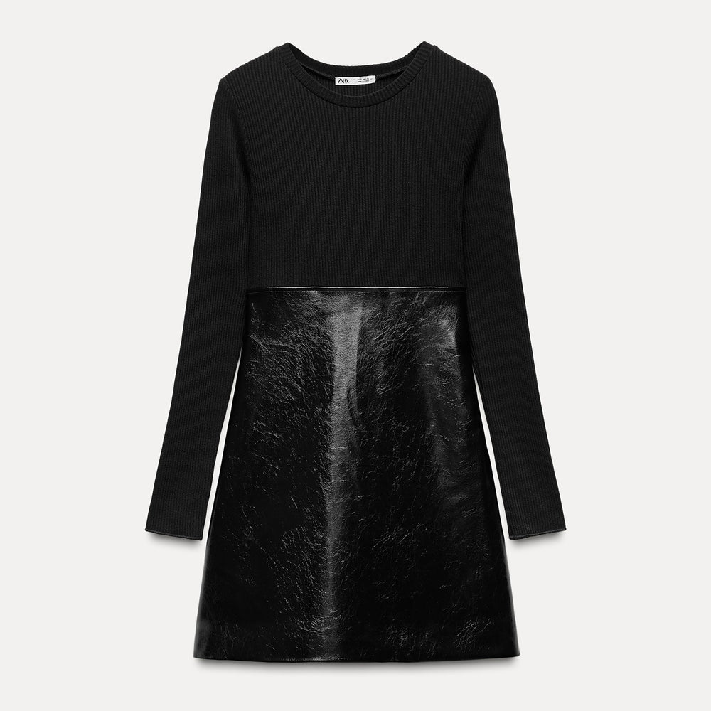 Moudda ZARA - Robe Mini Bimatière Similicuir - Tunisie 2